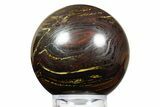 Polished Tiger Iron Stromatolite Sphere - Billion Years #352231-1